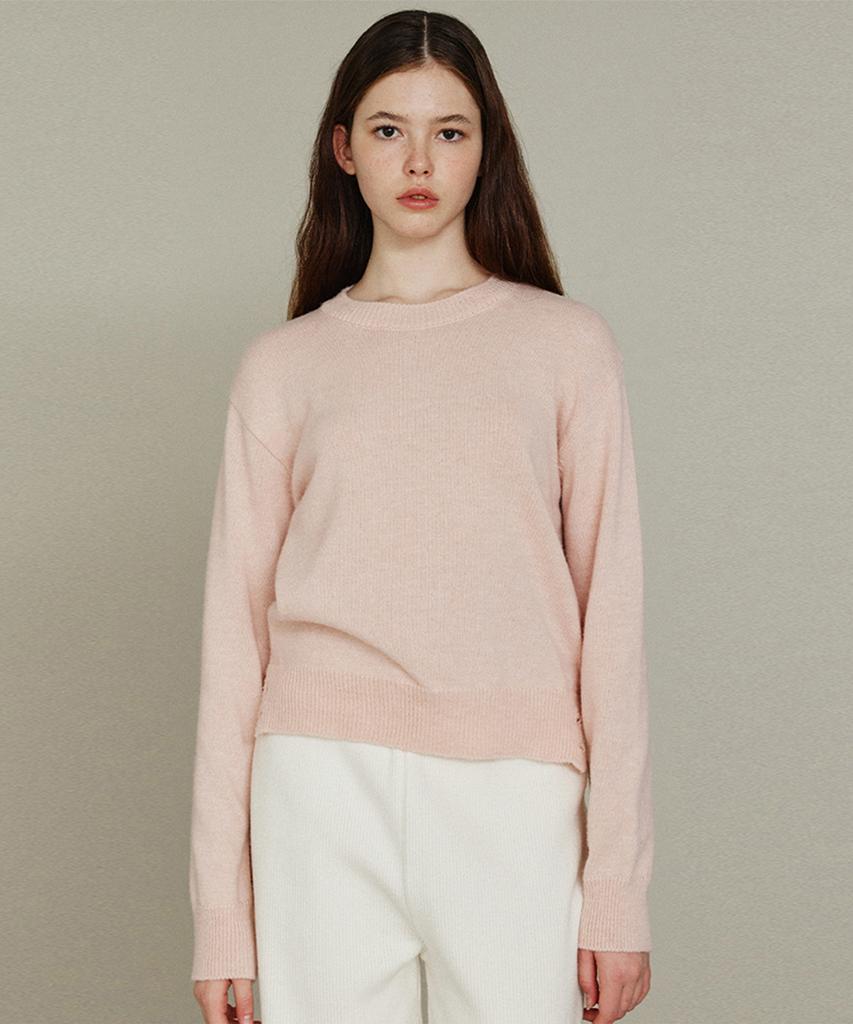 ITOV SEOUL Slit Button Round Knit Pk