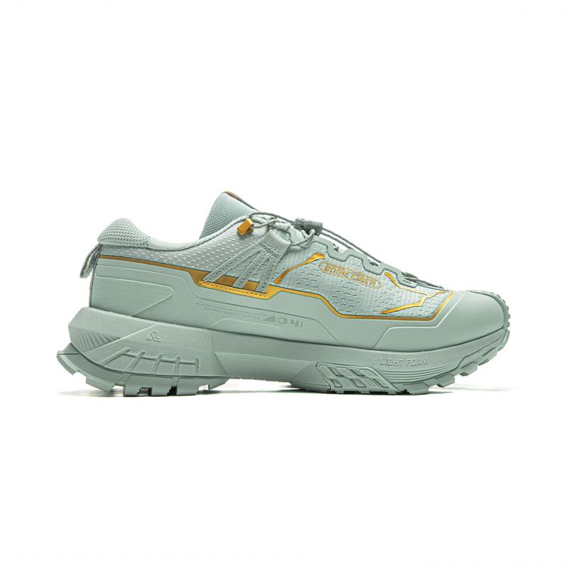 Li Ning Outdoor CF Tracing, Xingchuan Pro Амортизация, Износостойкие Низкие Туристические Ботинки Унисекс Зеленые AHTU017-6