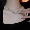 3Pcs U-Shaped Water Drop Pendant Necklace European Style Crystal Bride Jewelry Set  Ladies Gift