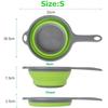 JOYBLISS Silicone Collapsible Colander with Handle Kitchen Folding Strainer Colander for Draining Pasta Vegetable Fruit