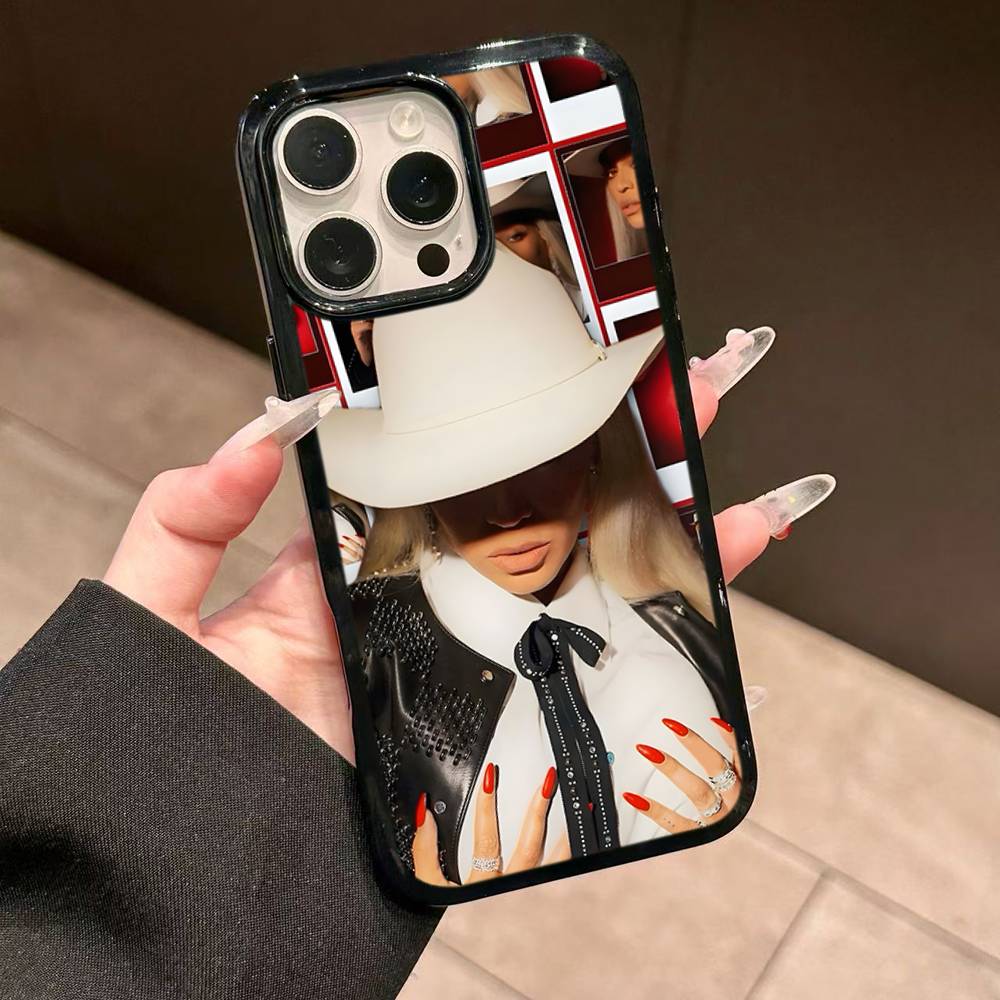 B-Beyonce Hot Singer PC+TPU Protective Phone Case For IPhone 17 16 Pro Max 15 Plus 14 13 12 11 Cover