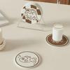 Round Diatom Mud Coaster Non-slip Cup Mat Practical Tableware Mat  Home
