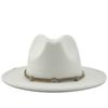 Wide Brim Autumn Trilby Caps Female Male Fashion Top Hat Jazz Cap Winter Panama Hat Vintage Fedoras Men Mafia Hat Felt 56-60CM