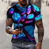 Summer Graphic Casual Short Sleeved T Shirt For Men Oversized Streetwear 3D Digital Printing Large Size Top Tees For Male