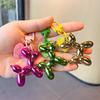 Mini Heart Balloon Dog Keychain Colorful Acrylic Charm Perfect Parties For