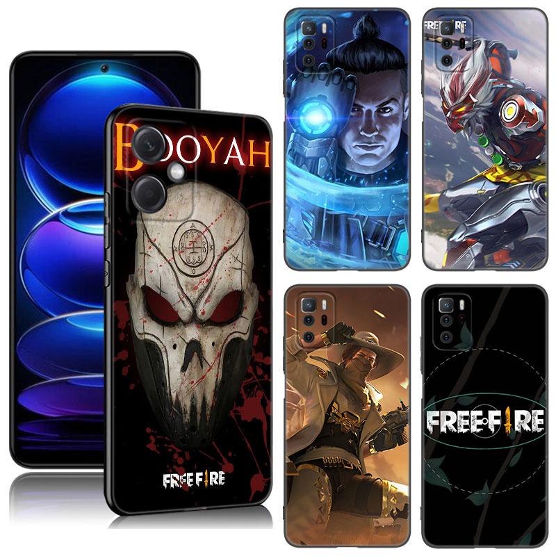 Черный силиконовый чехол для телефона Free Fire Game для Xiaomi Redmi Note 10 11 11S 12 13 4G 8 9 11T Pro 5G Plus 8T 9S 10S 12S