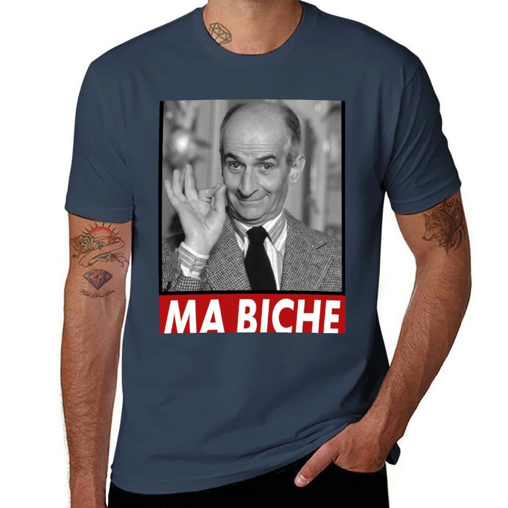 Футболка с дизайном Луи де Фюнеса Ma Biche, повседневная, из мягкого хлопка, с коротким рукавом
