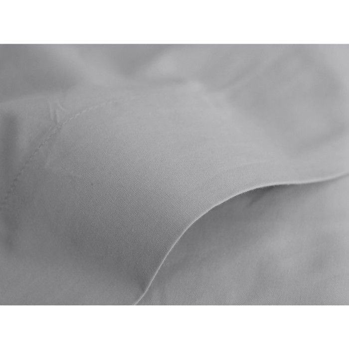 Flat Sheet In Pure Combed Cotton Percale, Long Fibres, 80 Threads/cm² Vent Du Sud - Steel - 240 X 300 Cm for Double Bed