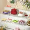 6x Display Riser Box, Table Stand Food Riser ,Nesting Riser Stands Hollow Cake Display Stand,