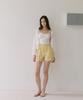 LAMINEZ Nylon Elastic Shorts - Yellow