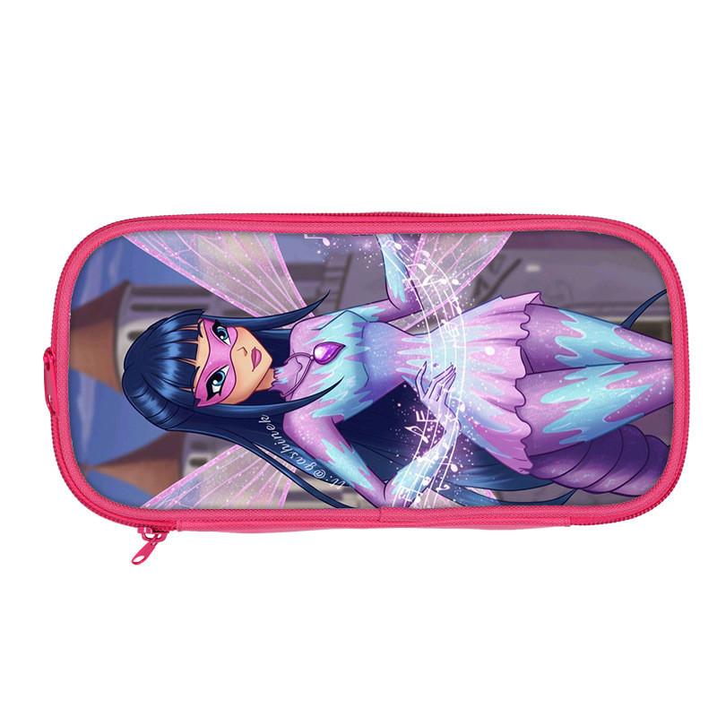 Winx Club Magic Reprint Polyester Pencil Box With Multiple Compartments For School
