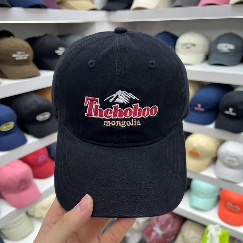 Mountain Embroidery Letter Soft Top Cap Female Versatile Autumn Couple Shade Baseball Cap Male Show Small Face