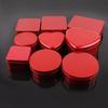 1/2pcs Portable Square Shape Jar Red Color Refillable Bottles Candle Jars  Cream Balm Nail Candle