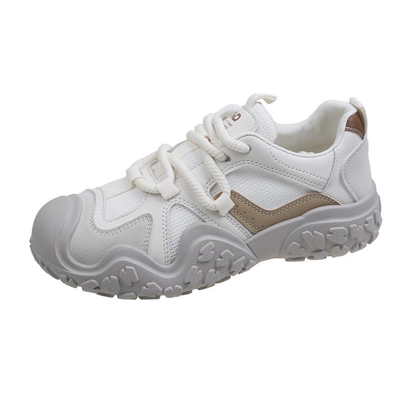 Fashion High Quality Women Sports Jogging Shoes Autumn Round-toe Soft Bottom Women Casual Flat Shoes 2025 Low-top Leather Sneakers Tenis