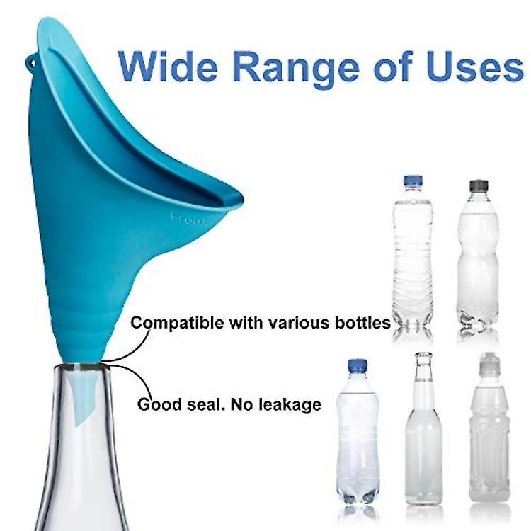3 Pieces of Women's Silicone Urinals Women's Outdoor Travel Emergency Urinals Foldable and Convenien