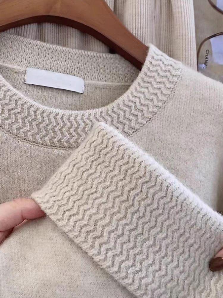 Стильный вязаный комплект и брюки-клеш большого размера для женщин - Осень/Зима 2025