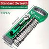 Chrome Vanadium Steel Ratchet Wrench Kit 1/4 Sleeve Spanner New Socket Wrench Set  Socket Deep Nut