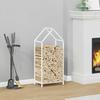 VidaXL Firewood Rack White 40x25x90 Cm, Fireplace Log Holder, Log Holder, Log Rack, 864296