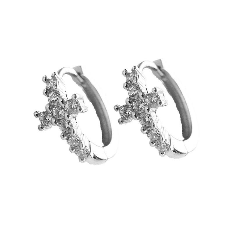 Серьги, Цирконий Крестовина Ухо Пряжки Ins Стиль Ниша Дизайн Серьги Модные Серьги