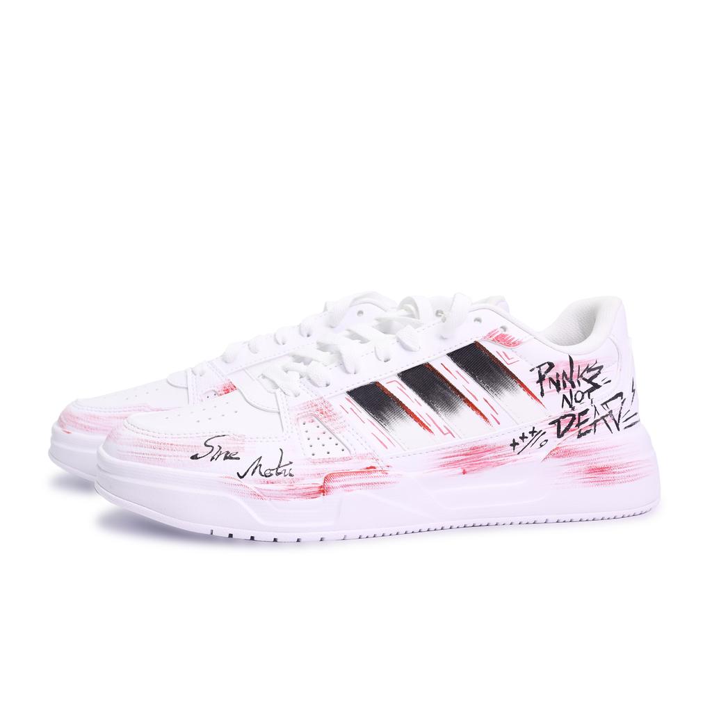 Adidas LITE BALLER Widow Punk, Graffiti, Hand Drawn Pu Slip Resistant Cushioning Abrasion Resistant Low top JS4358(Team1218-)