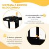 Extendable Dog Gate with 2 Locks and Automatic Closure, Made of Metal and Plastic, 74-87x78 cm, Black