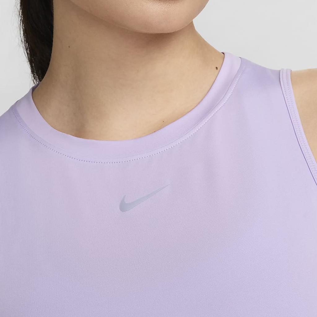 Nike Moisture Wicking Comfortable Tank Top Women Tops Lilac Black FN2809-512