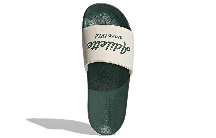 Шлепанцы Adilette Adidas 'Белый Коллегиальный Зеленый' GW8749