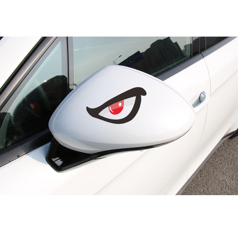 Автомобильная 3D стереоскопическая наклейка с изображением акульего глаза, автомобильное зеркало заднего вида, автомобильная светоотражающая наклейка, наклейка на мотоцикл