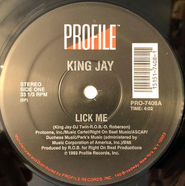 12-дюймовая пластинка KING JAY Lick Me PRO7408 Profile Records 1993 Япония Рэп Хип-Хоп R&B Б/у