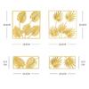 Nordic Light Luxury Golden Tortoise Leaf Square Wall Hanging Home Living Room Bedroom Study Decor