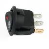 ABS Plastic Black Red DC 12V 20A Fog Light Switch 12V Red Led