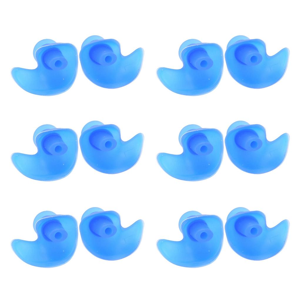 6 Pairs Silicone Swimming Diving Spiral Ear Plugs Professional Adult Dust Proof Earplugs(Blue )