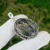 925 Sterling Silver Oval Natural Picasso Jasper Engagement Bezel Wife Pendant