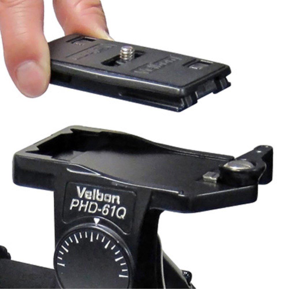 Velbon Головка Среднего размера Диаметр основания 53 мм Тип стопора Совместима с быстросъемной площадкой Магниевая 470423 3-сторонняя PHD-61Q