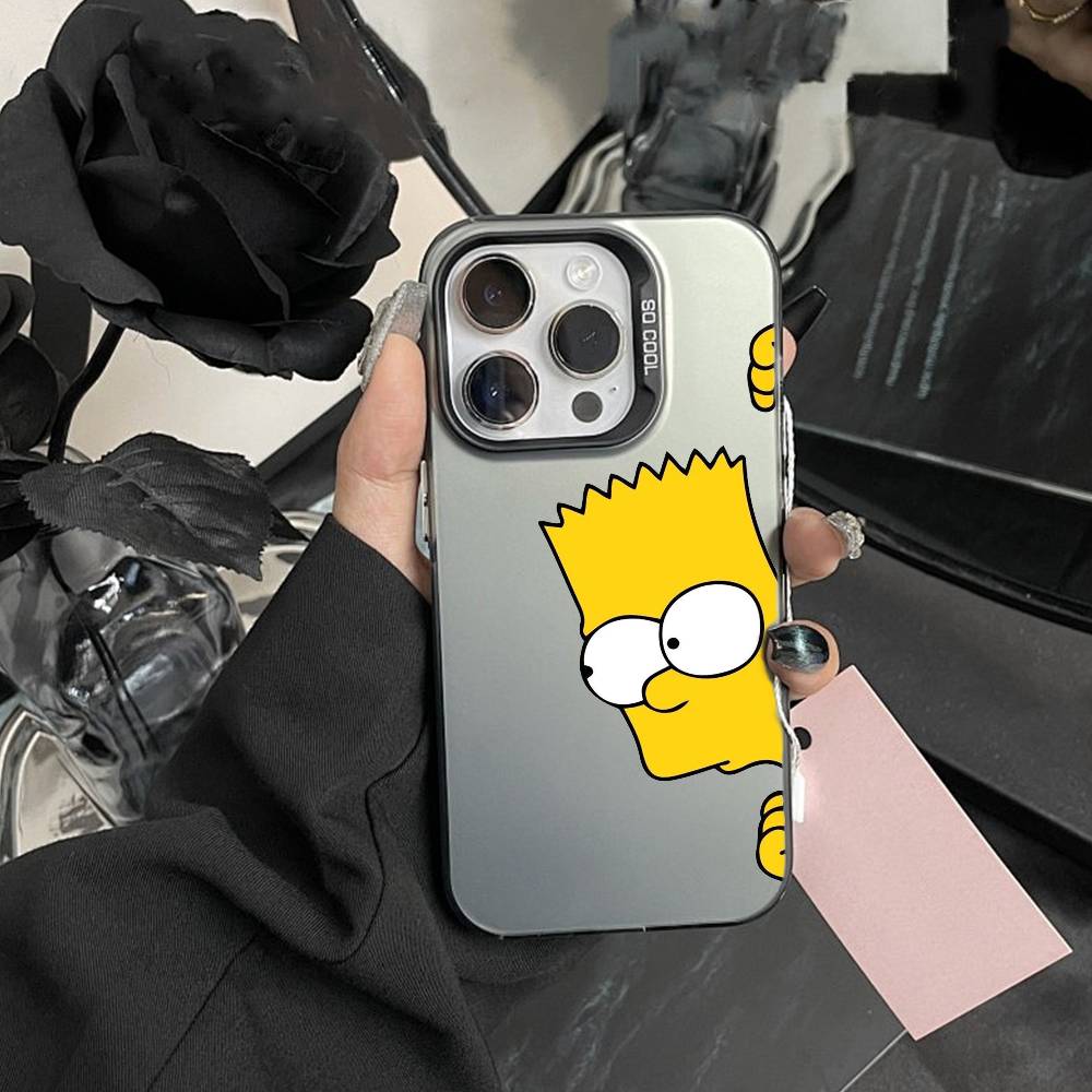 Чехол для телефона Anime T-The S-Simpsons-s для IPhone 16 17 15 14 12 13 Pro Max Белый цвет Ударопрочный чехол