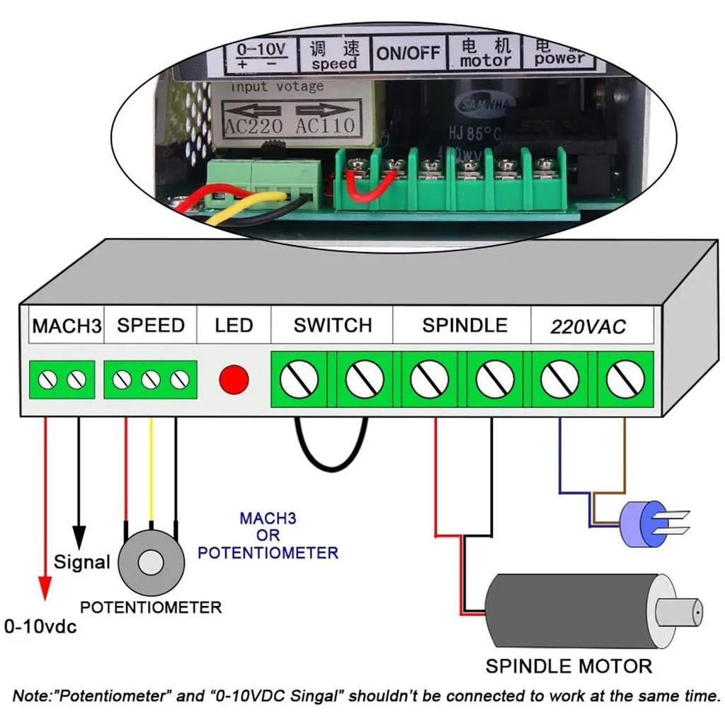 500W CNC Brushed Spindle Kit Engraving Machine Spindle 500W Motor Kit ER11 MACH3 Power Supply