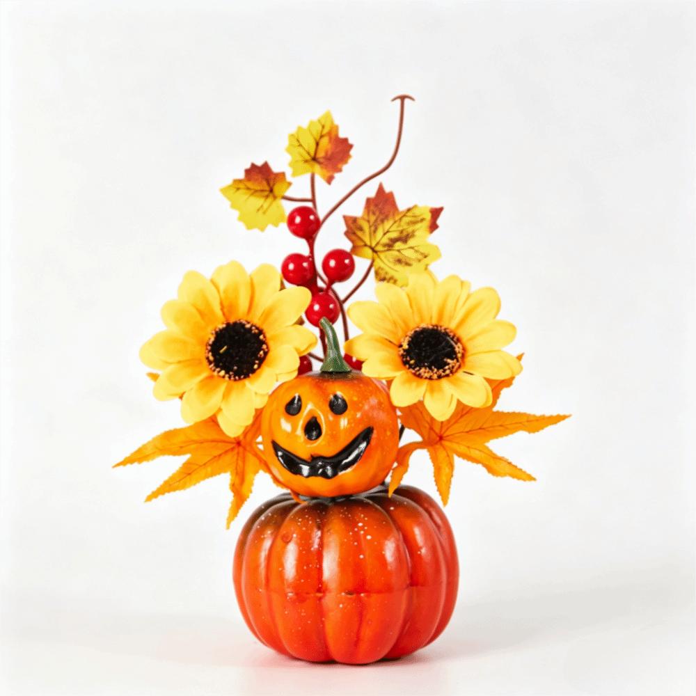 Simulation Pumpkin Sunflower Figure Maple Leaf Pumpkin Sunflower Model Harvest Festival Decor