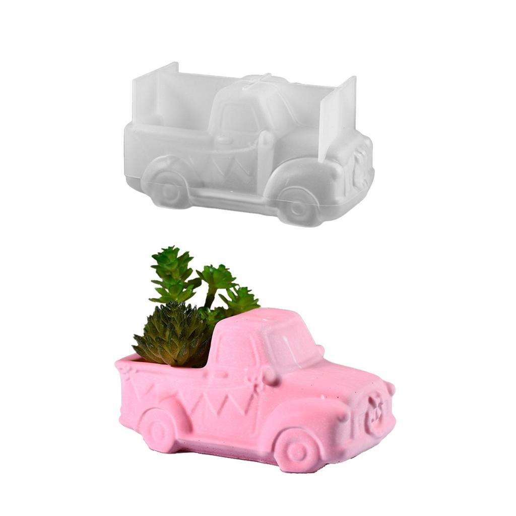 Unique Vehicle Shape Succulent Planter Retro Car Shape Silicone Mold For Succulent Planter And Candle Vessel DIY Crafts