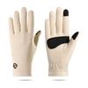 German Velvet Half-finger Gloves Women's Autumn and Winter Warm Dew Finger Student Teacher White-collar Office Typing Outdoor Riding