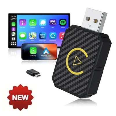 Адаптер 2 в 1 НОВЫЙ Беспроводной CarPlay Android Auto USB Донгл Смарт Мини Бокс Bluetooth Wi-Fi Plug And Play для штатной автомобильной магнитолы