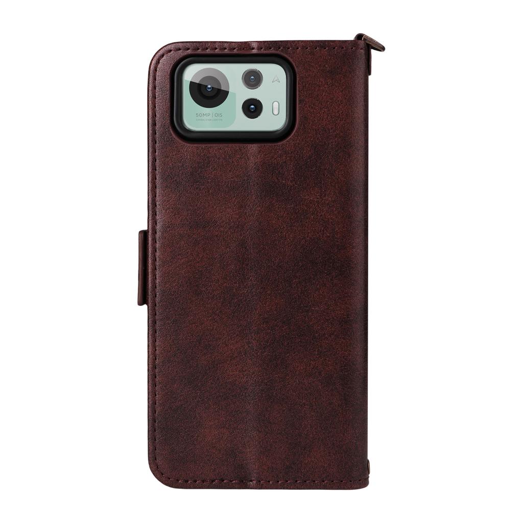 For Asus Zenfone 12 Ultra 5G Leather Case Magnetic Closure Wallet Stand Phone Cover with Crossbody Strap