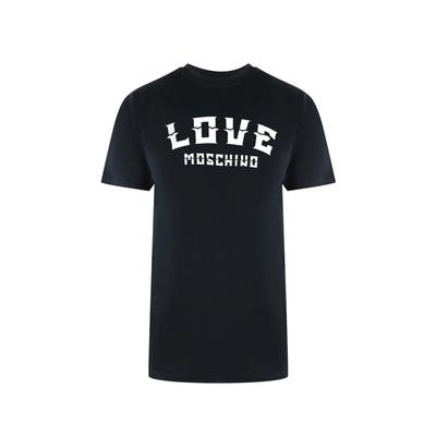 Черная футболка Love Moschino с ярким логотипом