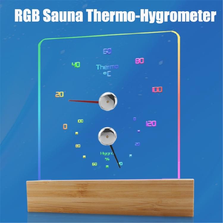 Sauna Room Wall Mounted Thermometers Hygrometer with Light Waterproof Steam Room Temperature Humidity Meter Accurate