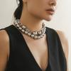 Statement Collar Pearl Choker Necklace Exaggerated Chunky Clavicle Choker  Party
