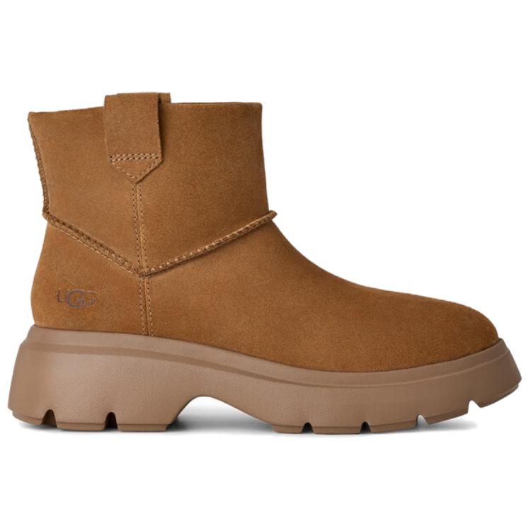 UGG Женские мини-сапоги Calimuze на резинке с флисовой подкладкой, удобные, минималистичный стиль, цвет каштановый 1174516-CHE