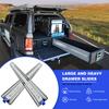 1 Pair Heavy Duty Drawer Slides with Lock 3-Fold Full Extension Side Mount Metal Rails Track Guide Glides Runners 500 Lbs
