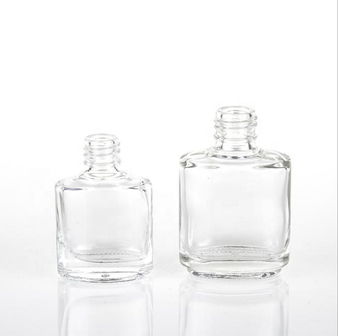 New Design 10ML  Empty Luxury Glass Square Nail Polish Bottle With Brush