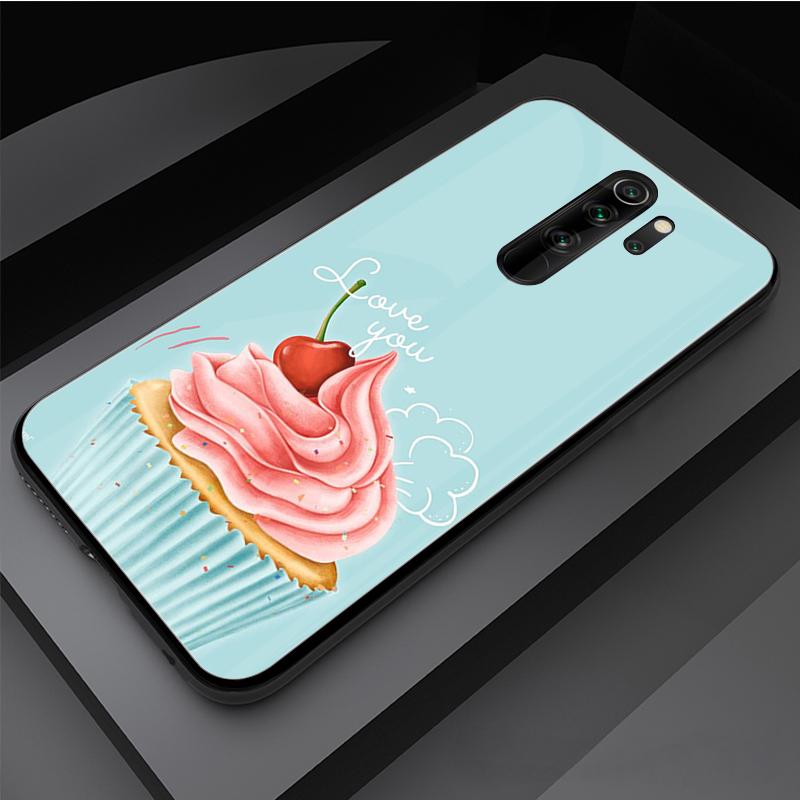 Чехол для телефона из закаленного стекла Cake для Redmi Note 5 6 7 8 Pro Note8T Note9S Redmi8 9 Cover Shell