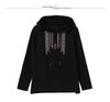 Women's Ethnic Style Cotton Hooded Sweatshirt - 2025 Spring/Autumn, Thin, Plus Size, Casual for Middle-Aged Mothers