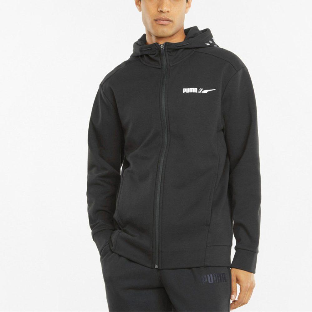 PUMA Jackets Men's Black Hooded Thickened Other 84652801